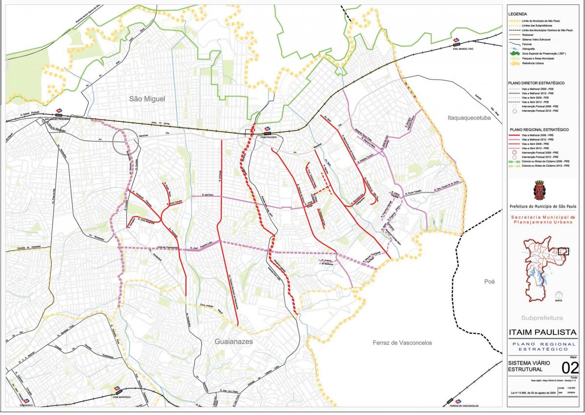 வரைபடம் Itaim மூலம் activision வளர்ந்த மற்றும் - Vila Curuçá சாயோ Paulo - சாலைகள்