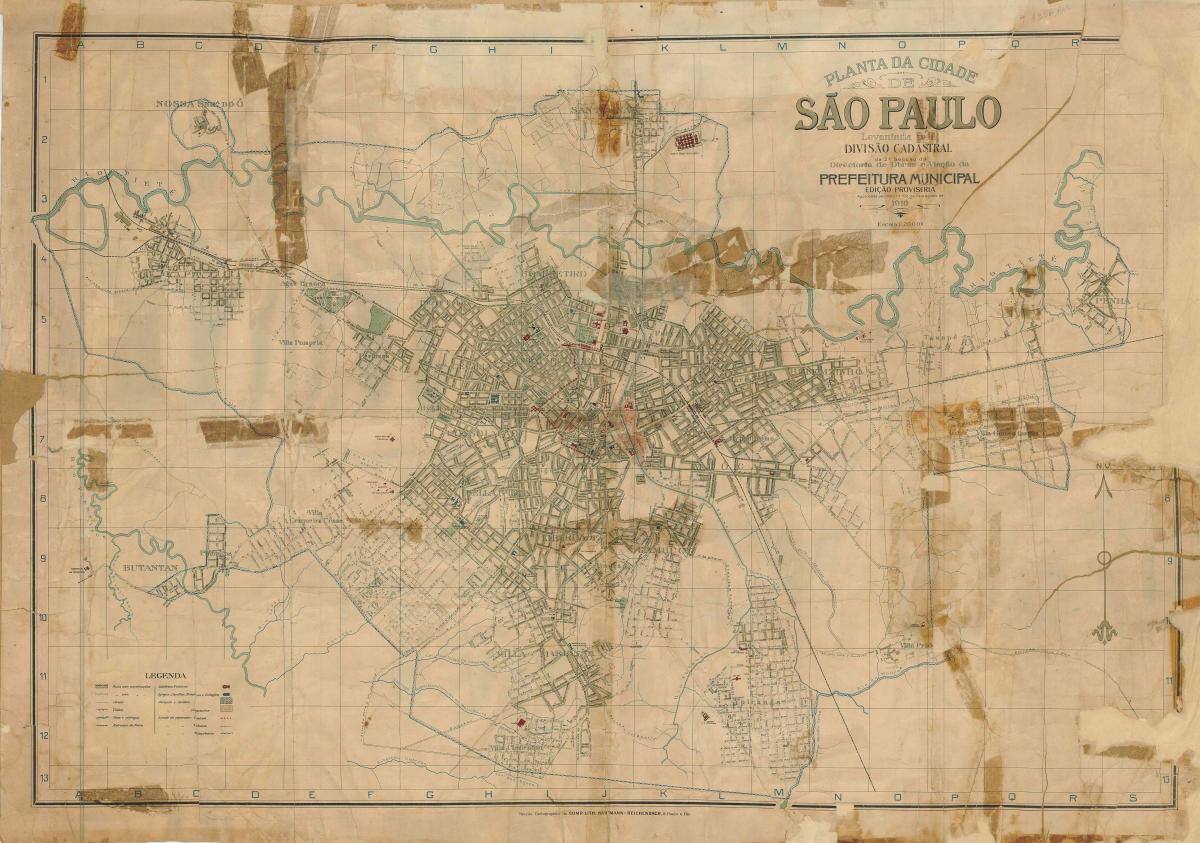 வரைபடம் முன்னாள் சாயோ Paulo - 1916