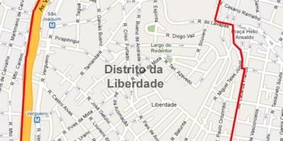 வரைபடம் Liberdade சாயோ Paulo