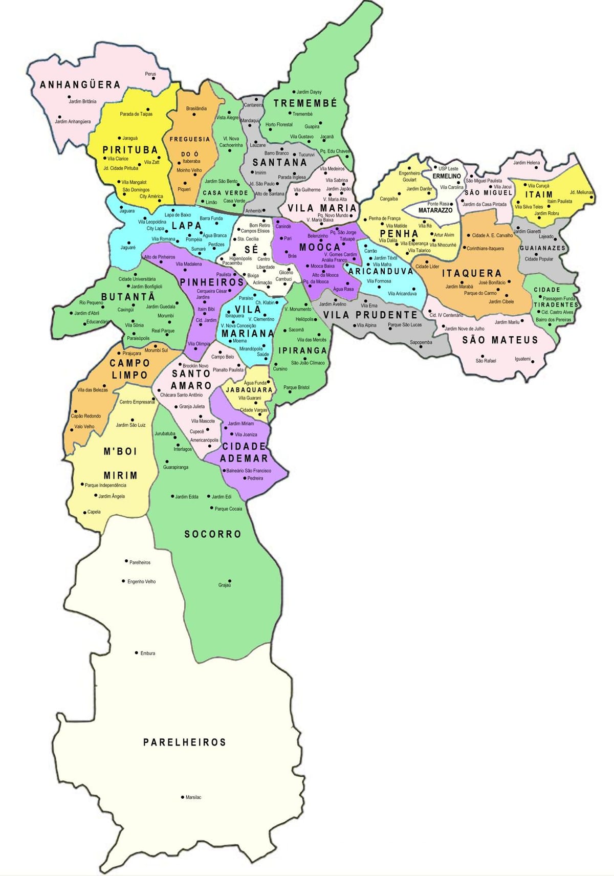 வரைபடம் துணை காவல் சாயோ Paulo