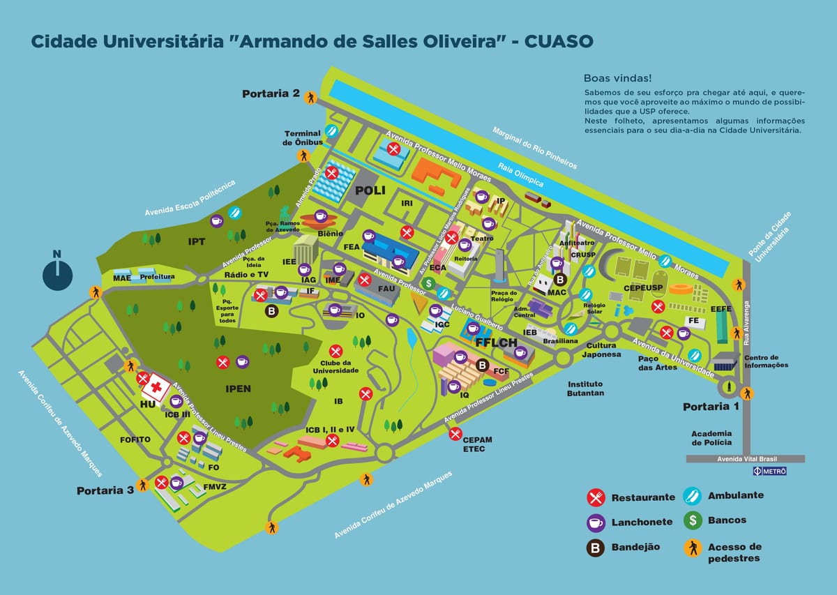 வரைபடத்தை பல்கலைக்கழக அர்மாண்டோ Salles de Oliveira - CUASO
