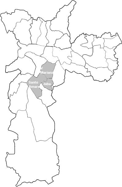வரைபடம் மண்டலம் Centro-Sul சாயோ Paulo