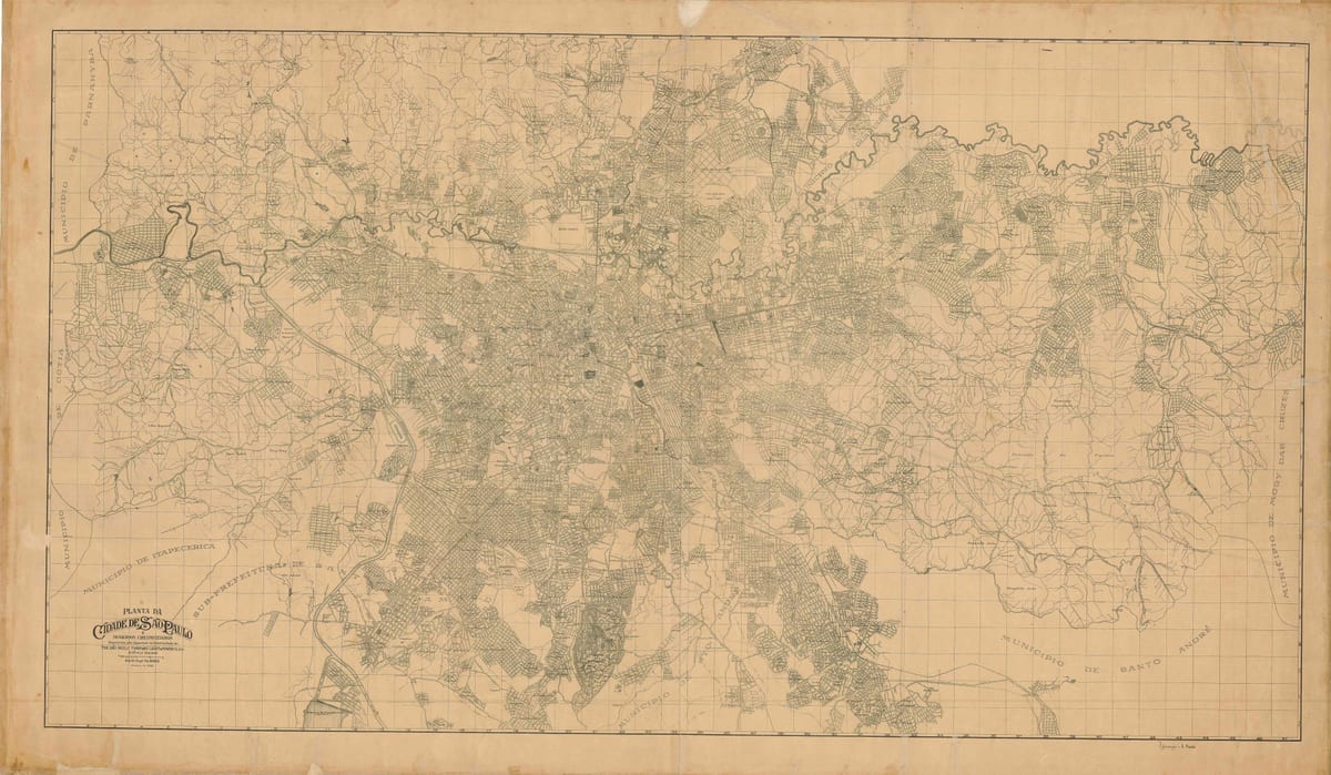 வரைபடம் முன்னாள் சாயோ Paulo - 1943