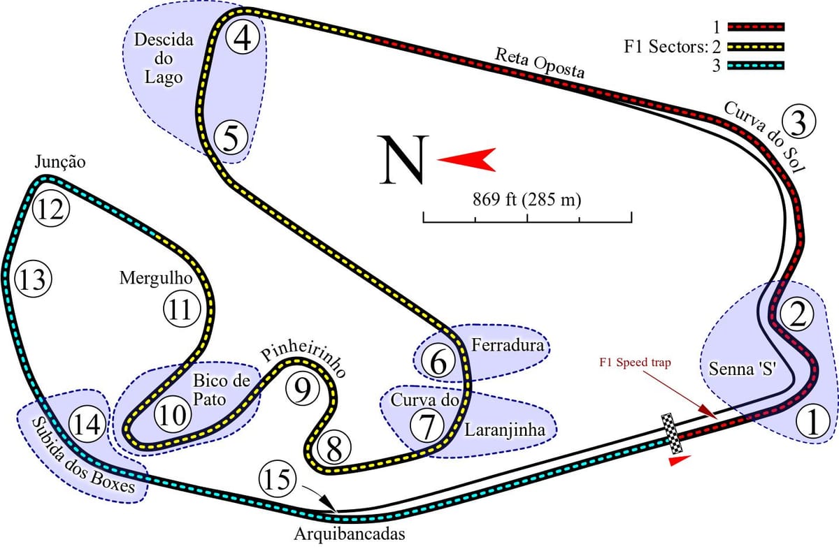 வரைபடம் Autódromo ஜோஸ் கார்லோஸ் வேகத்தில் சாயோ Paulo