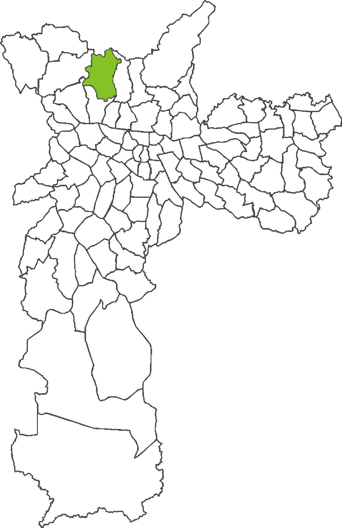 வரைபடம் Brasilândia மாவட்ட