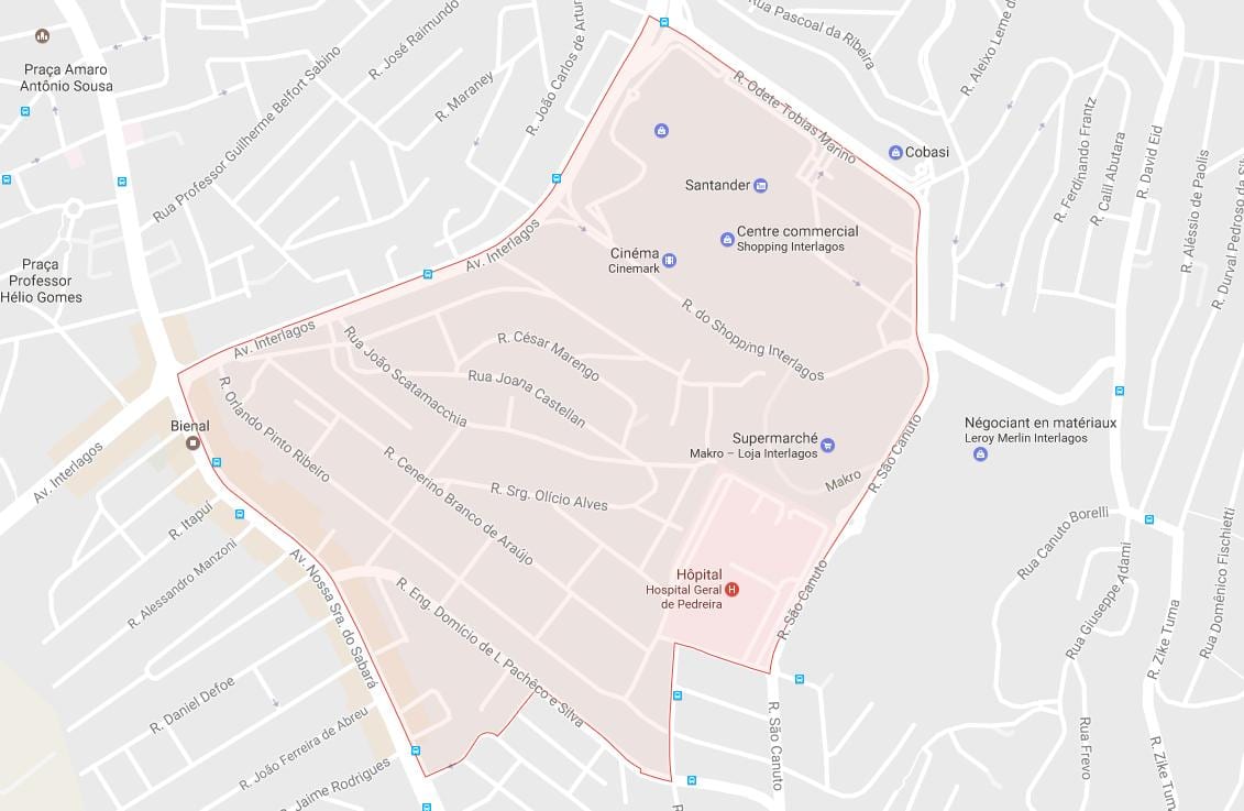 வரைபடம் Campo Grande சாயோ Paulo