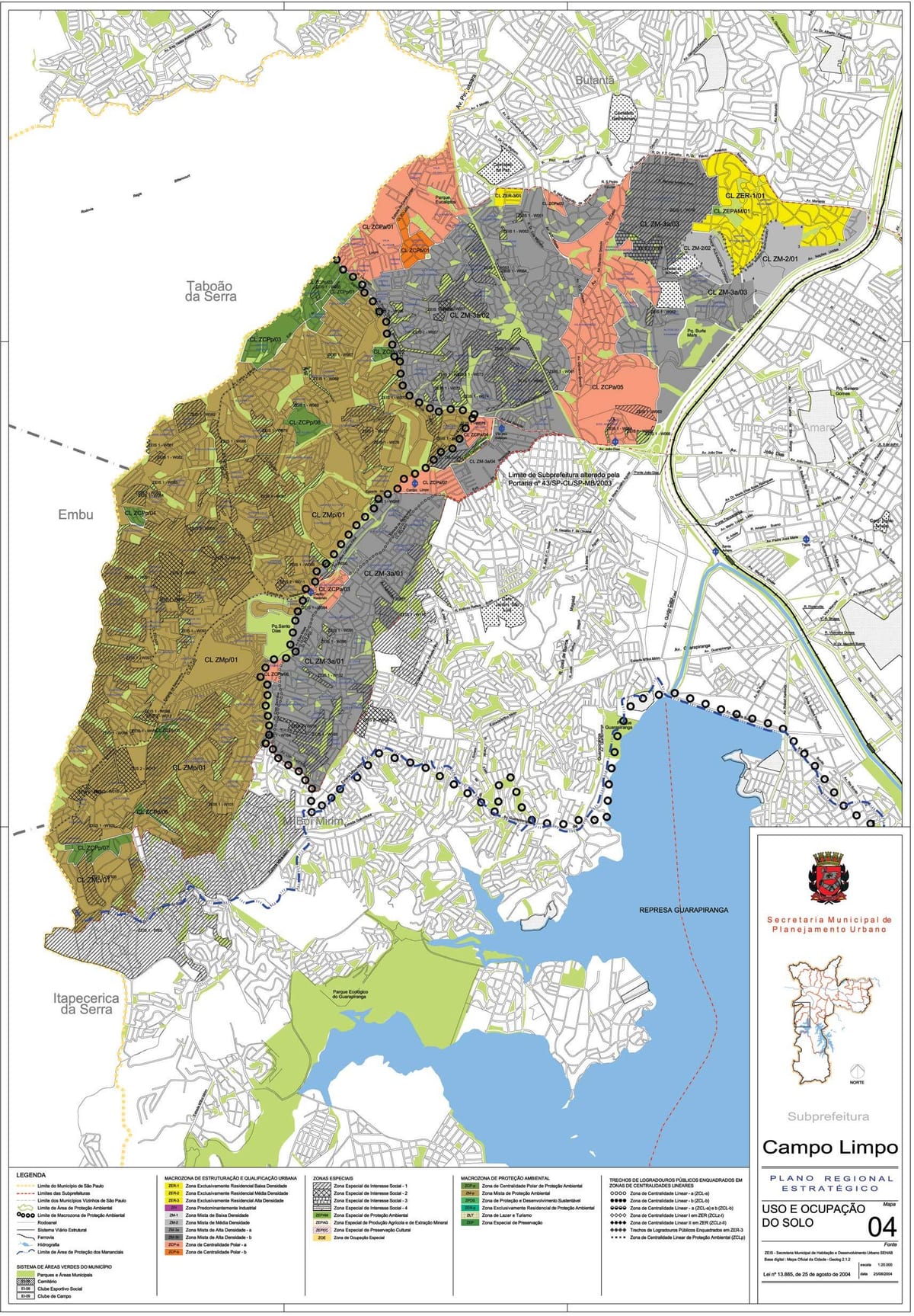 வரைபடம் Campo Limpo சாயோ Paulo - ஆக்கிரமிப்பு மண்