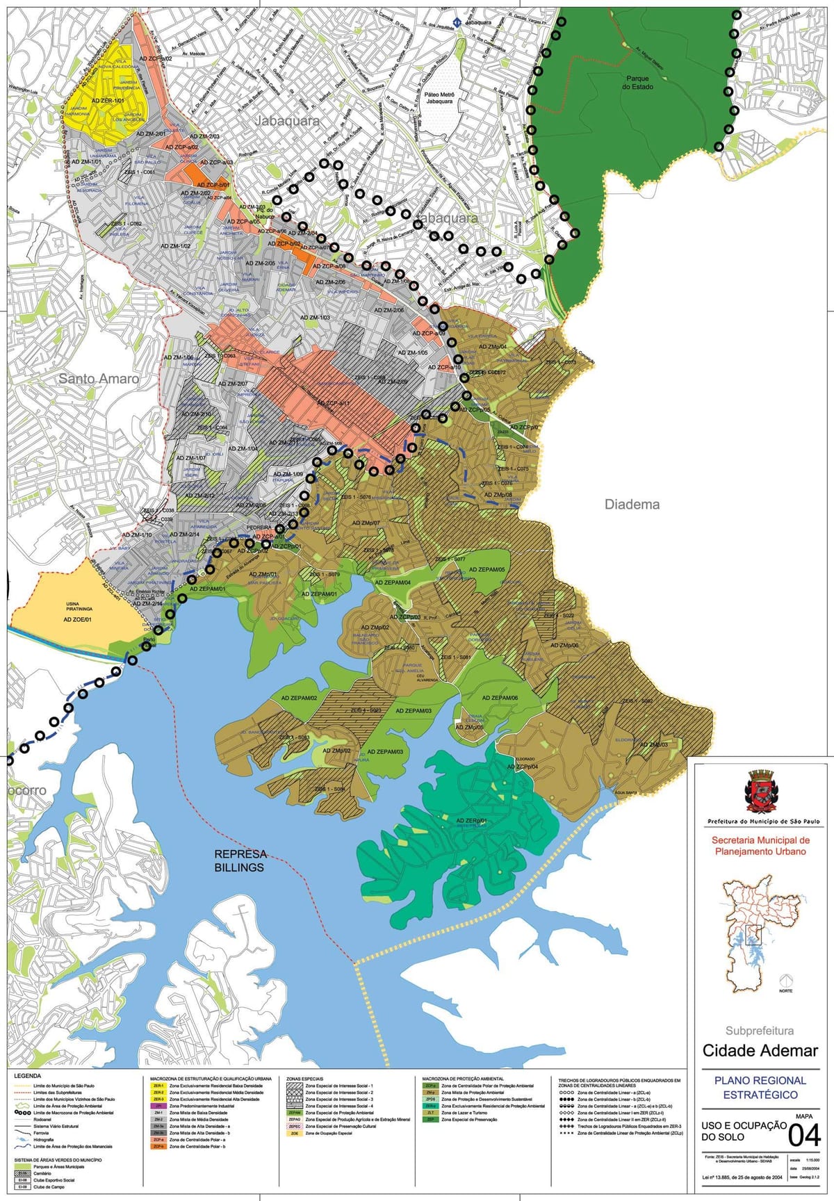 வரைபடம் Cidade Ademar சாயோ Paulo - ஆக்கிரமிப்பு மண்