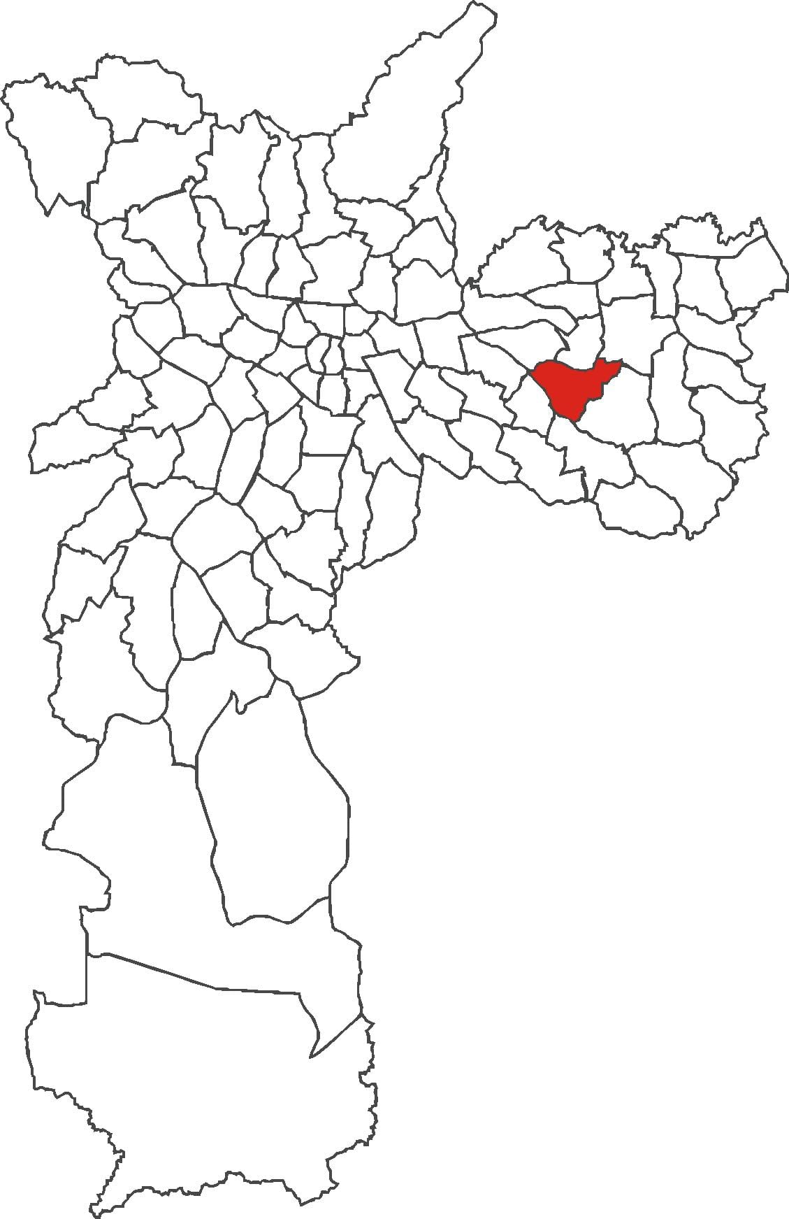 வரைபடம் Cidade Líder மாவட்ட