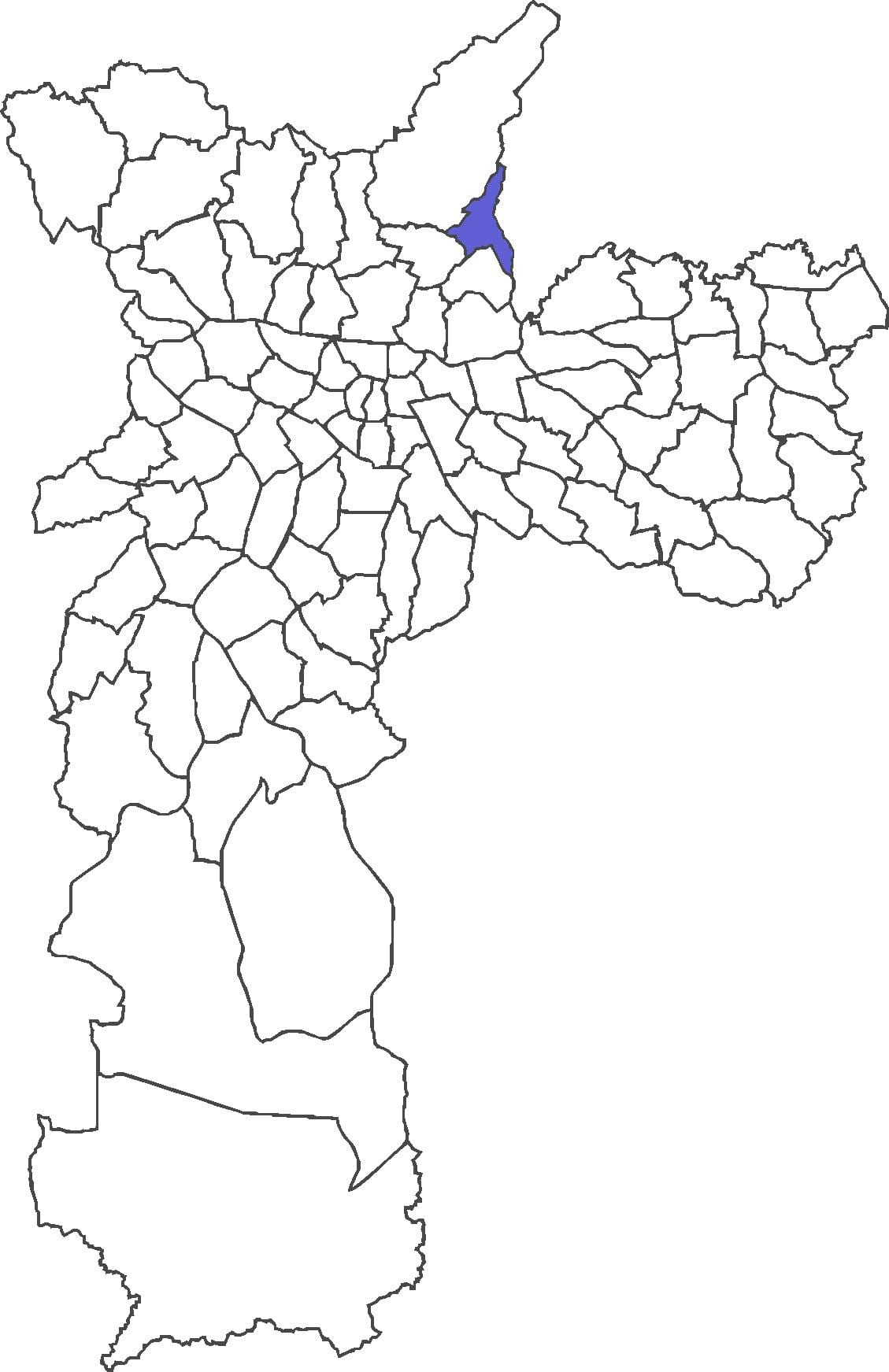 வரைபடம் Jaçanã மாவட்ட