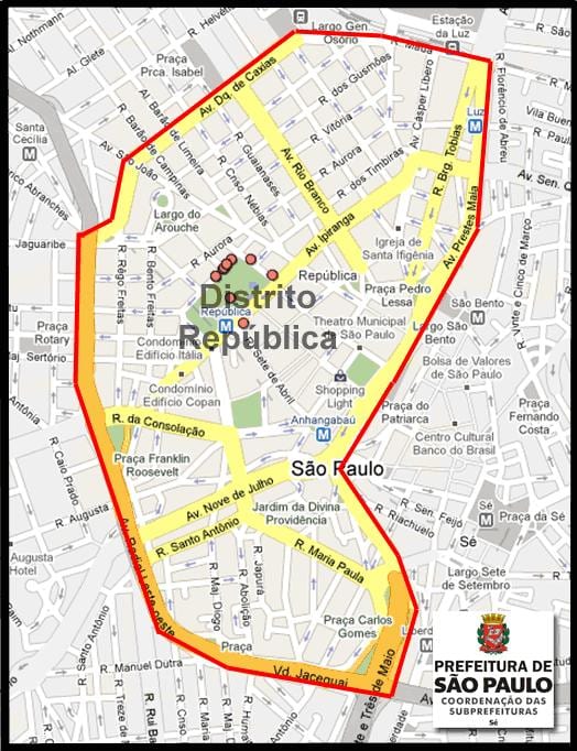 வரைபடம் República சாயோ Paulo