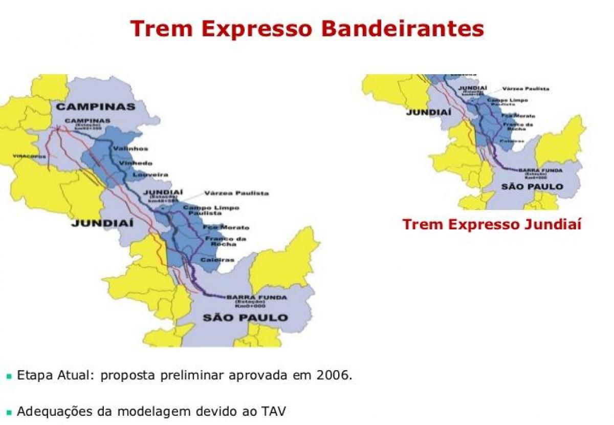 வரைபடம் சாயோ Paulo Expresso Bandeirantes