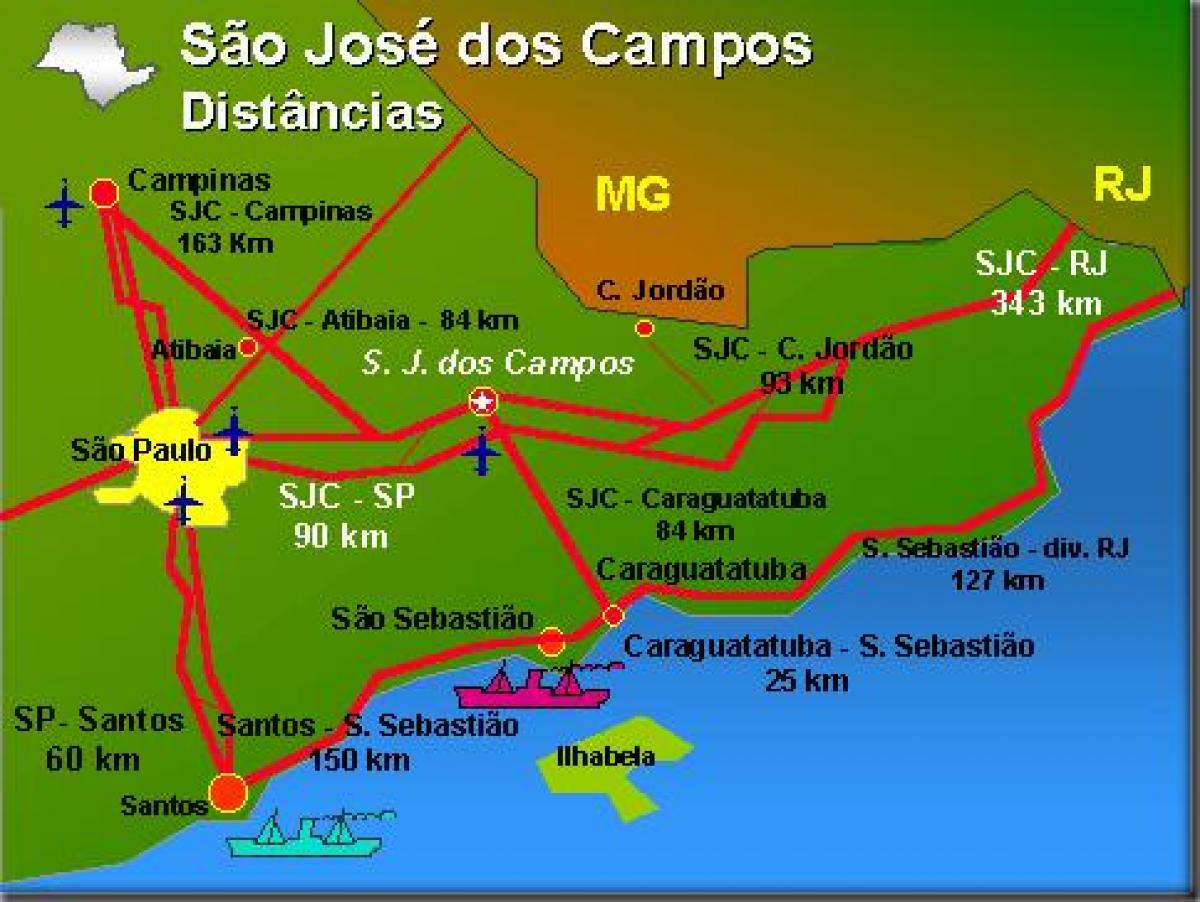 வரைபடம் சாயோ ஜோஸ் dos Campos விமான நிலையம்