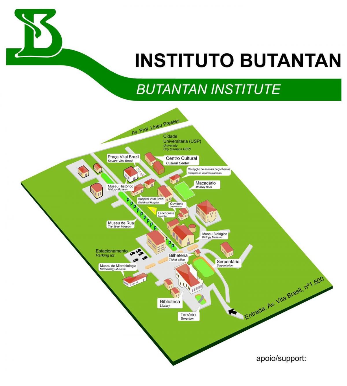 வரைபடம் நிறுவனம் Butantan