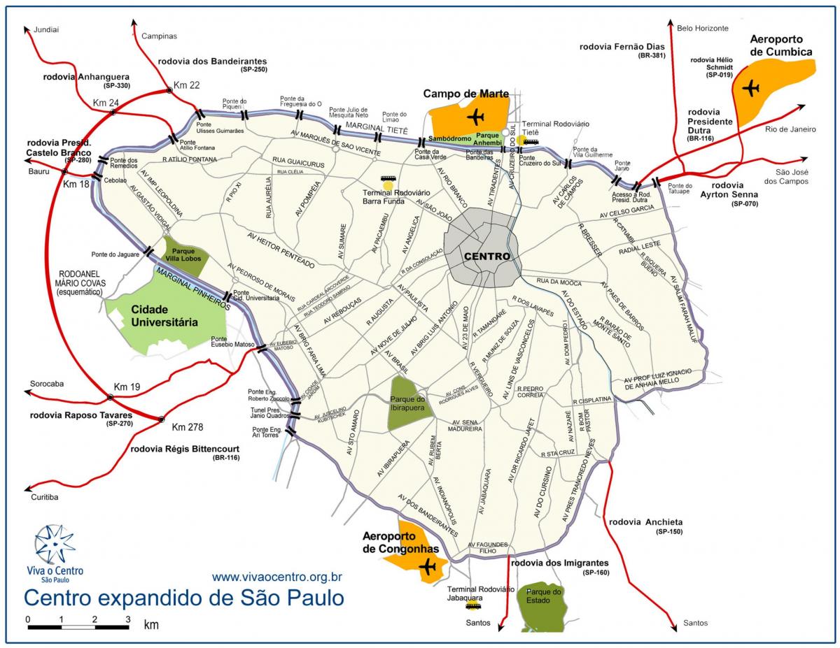 வரைபடம் பெரிய மையம் சாயோ Paulo