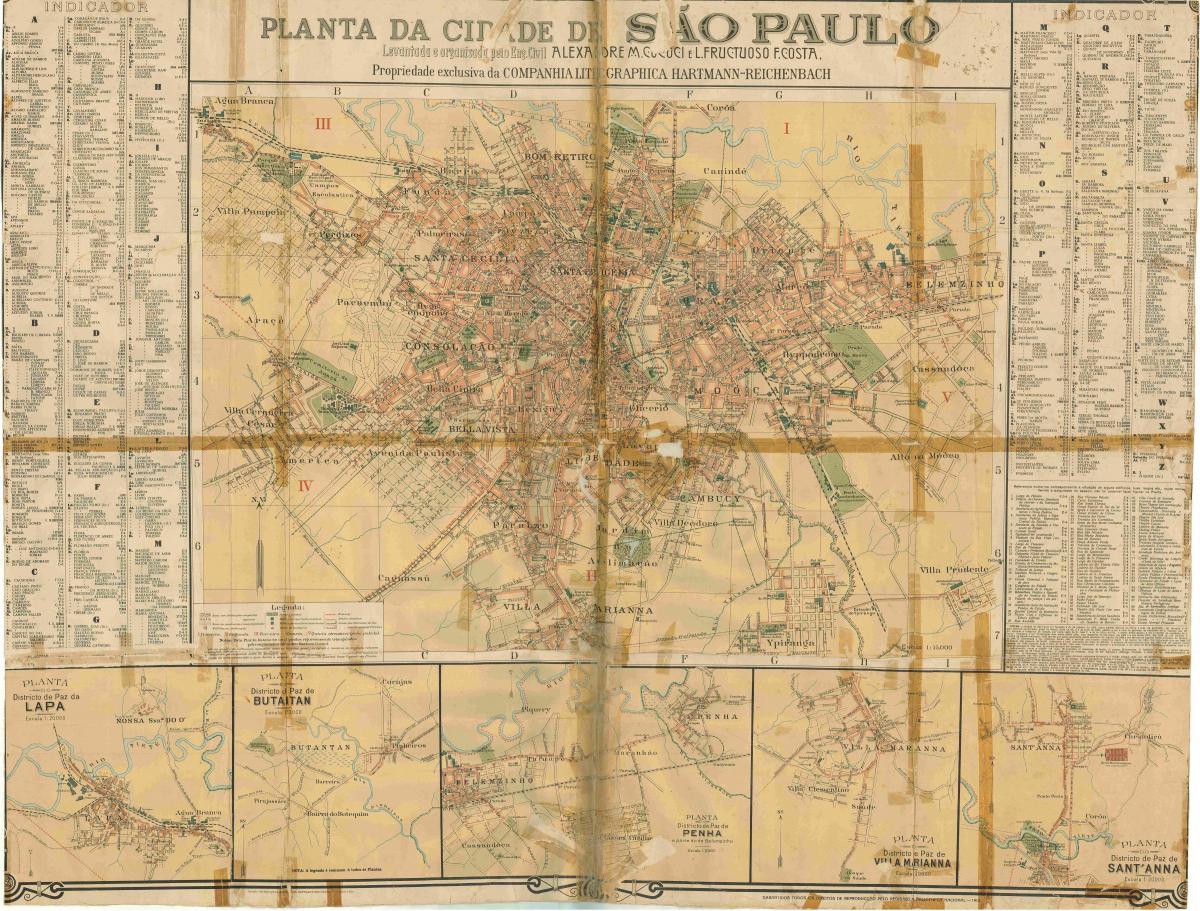 வரைபடம் முன்னாள் சாயோ Paulo - 1913