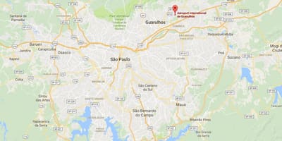 வரைபடம் சர்வதேச விமான Guarulhos