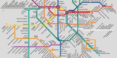 வரைபடம் சாயோ Paulo நெட்வொர்க் மெட்ரோ