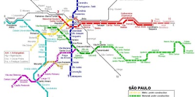 வரைபடம் சாயோ Paulo மோனோரயில்