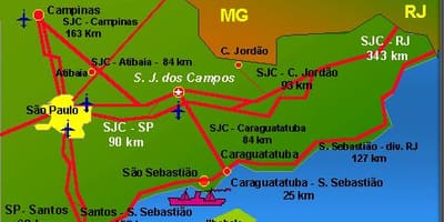வரைபடம் சாயோ ஜோஸ் dos Campos விமான நிலையம்