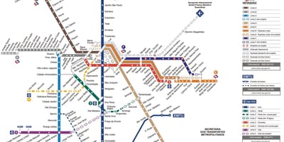 வரைபடம் பெருநகர போக்குவரத்து சாயோ Paulo