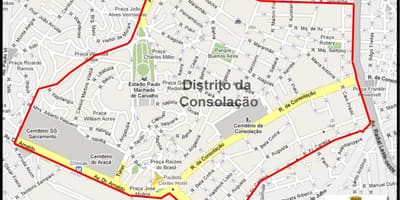 வரைபடம் Consolação சாயோ Paulo