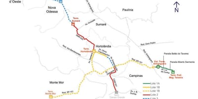 வரைபடம் corredor metropolitano Noroeste