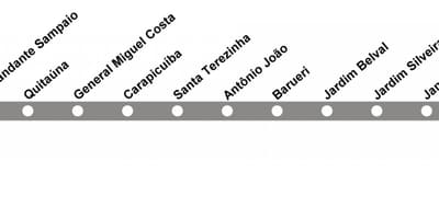 வரைபடம் CPTM சாயோ Paulo - Line 10 - வைரம்