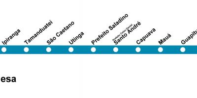 வரைபடம் CPTM சாயோ Paulo - Line 10 - ரத்தின