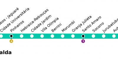 வரைபடம் CPTM சாயோ Paulo - Line 9 - Esmeralde