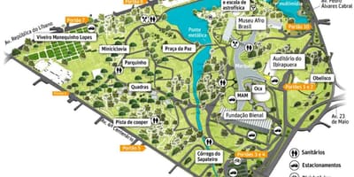 வரைபடம் Ibirapuera பூங்கா அருங்காட்சியகத்தில் சாயோ Paulo