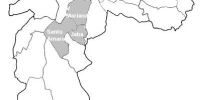 வரைபடம் மண்டலம் Centro-Sul சாயோ Paulo
